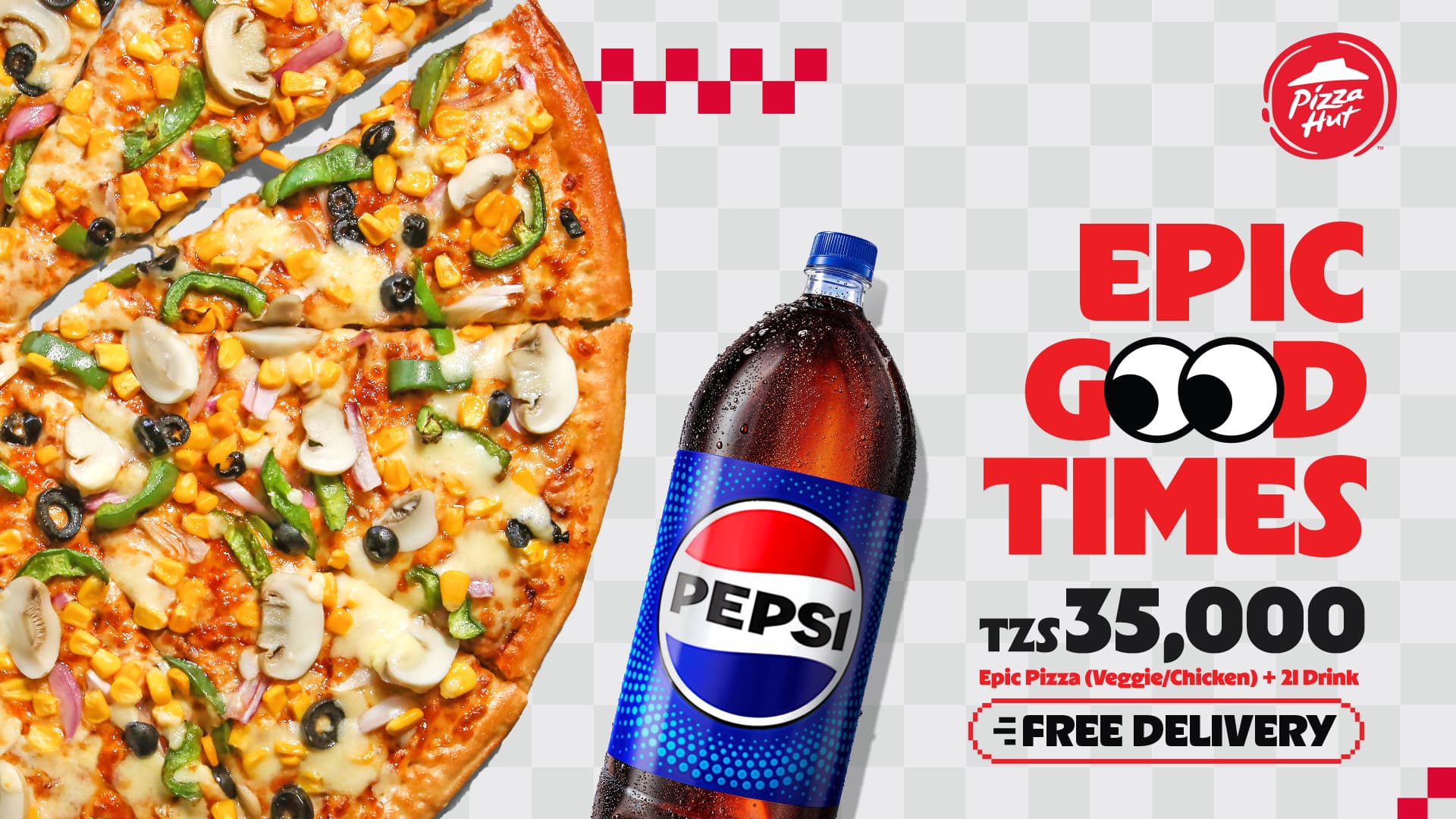Pizza Hut in-venue event banner