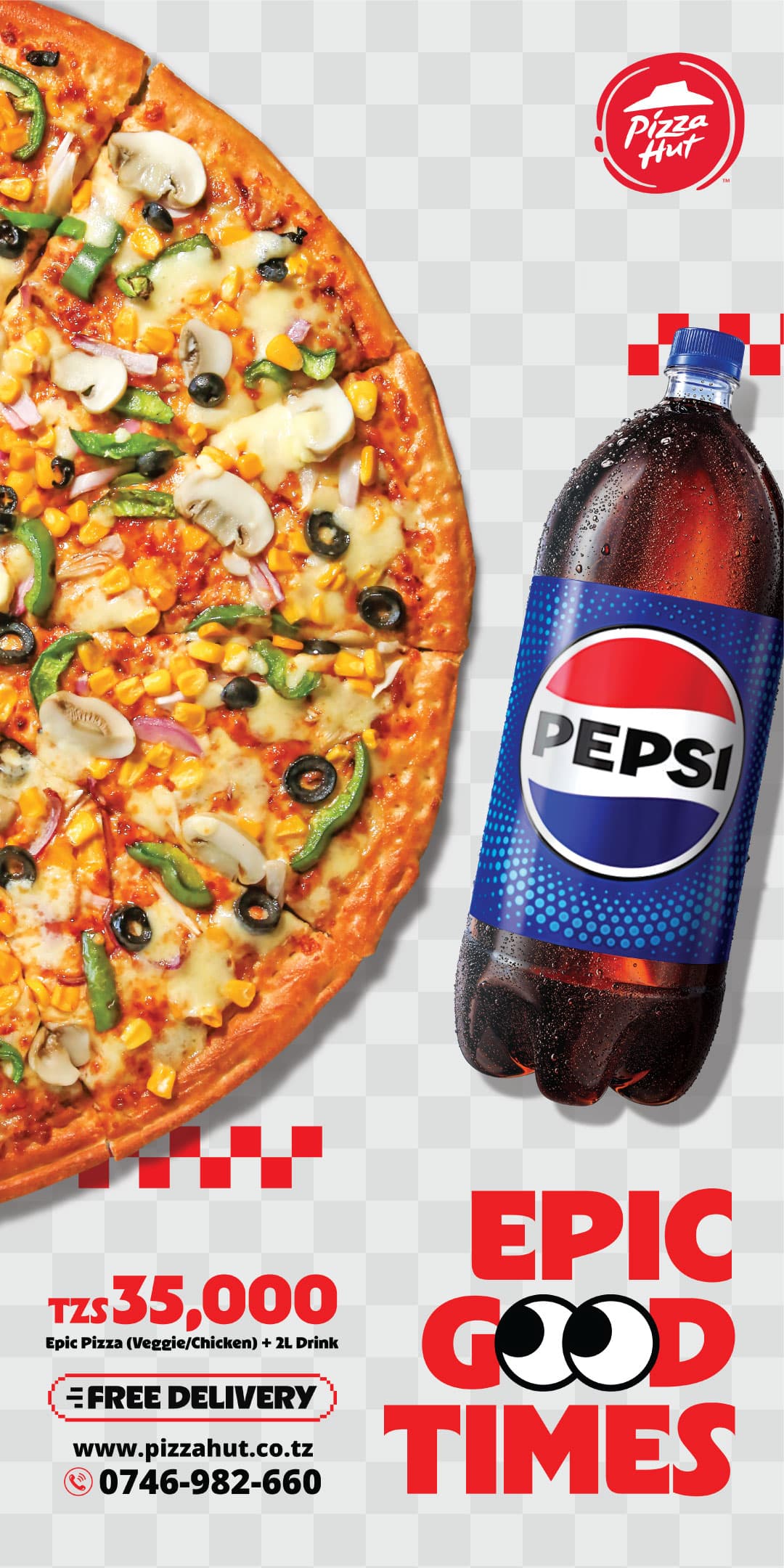 Pizza Hut billboard at Oysterbay — A1 Outdoor 8x4m